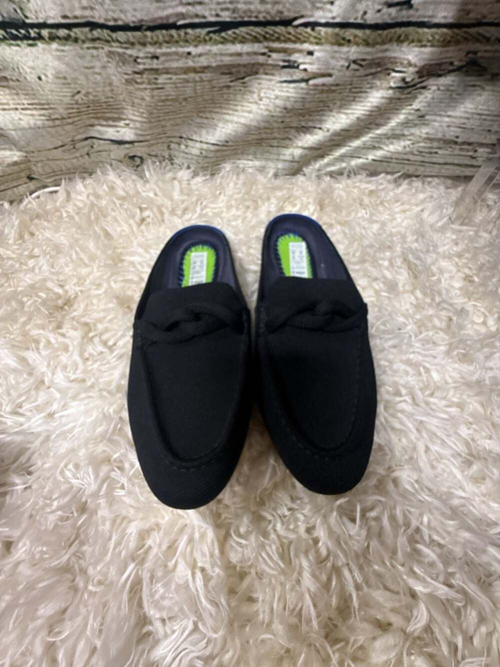 Rothy's Size 6 The Knot Mute Black Slip On Loafer Mule Flats